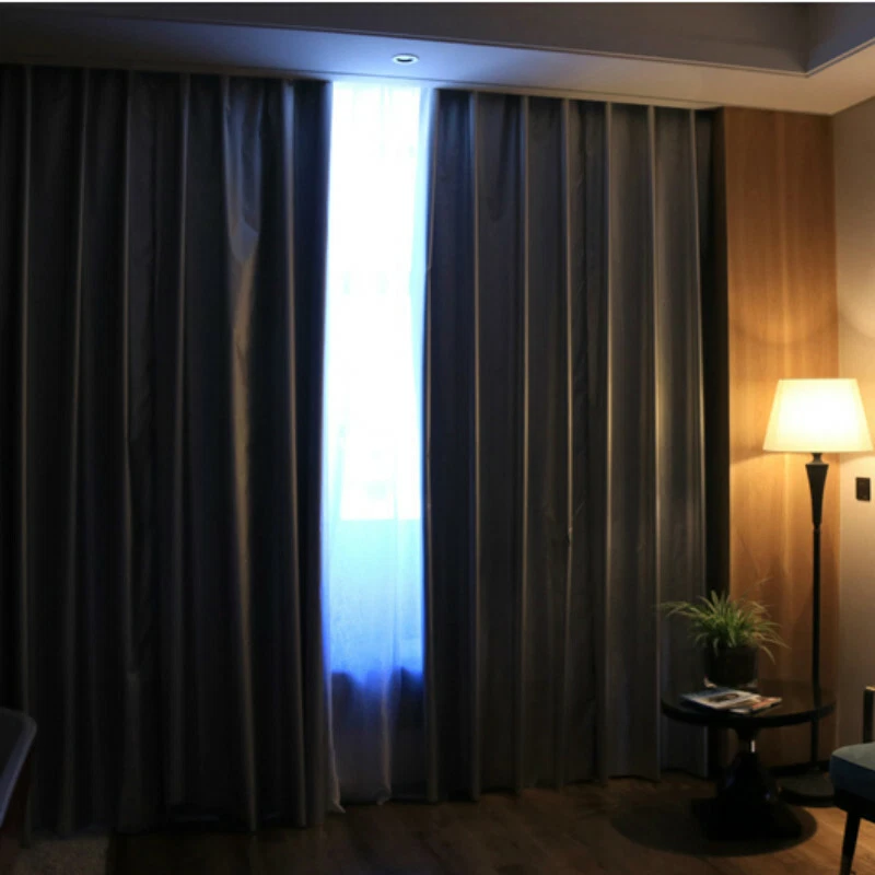 Window Blackout Curtain Linings Fabric Thermal Insulation Silver Ready Made Home - Image 2 of 4