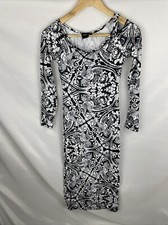 ASOS Midi Bodycon Monochrome Long Sleeve Stretchy Dress Women’s Size 4