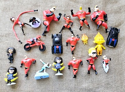 Lot Of 20 Walt Disney Incredibles  Movie Characters Toy Figures