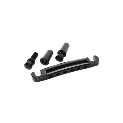 Gotoh Tailpiece For Guitar, LP-Model, With Studs And Anchors, Black