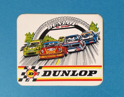 1970's Dunlop tires Le Mans Race track decal Original Vintage Porsche BMW Ford
