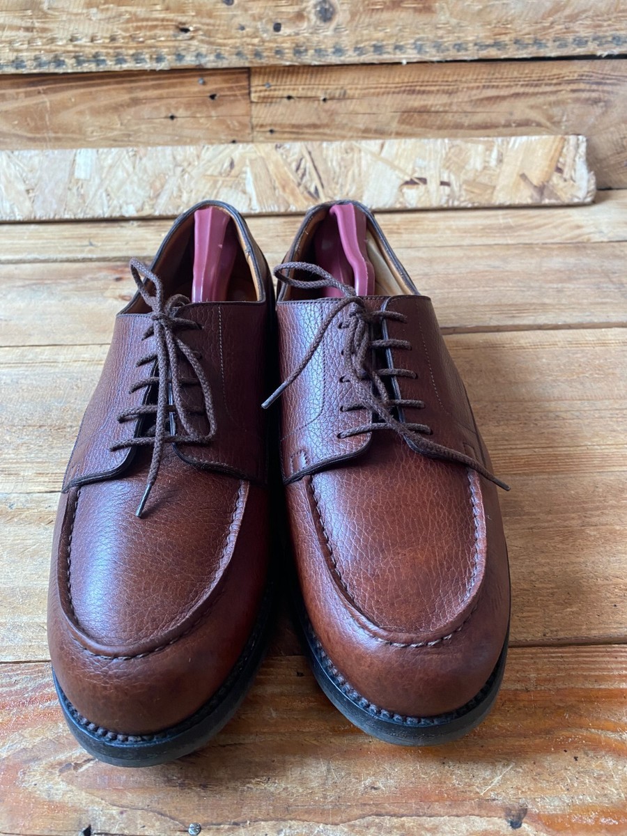 J.M.Weston 641 pebble grain brown derby leather shoes sz 8E J.M.Weston 641 pebble grain brown derby leather shoes sz 8E