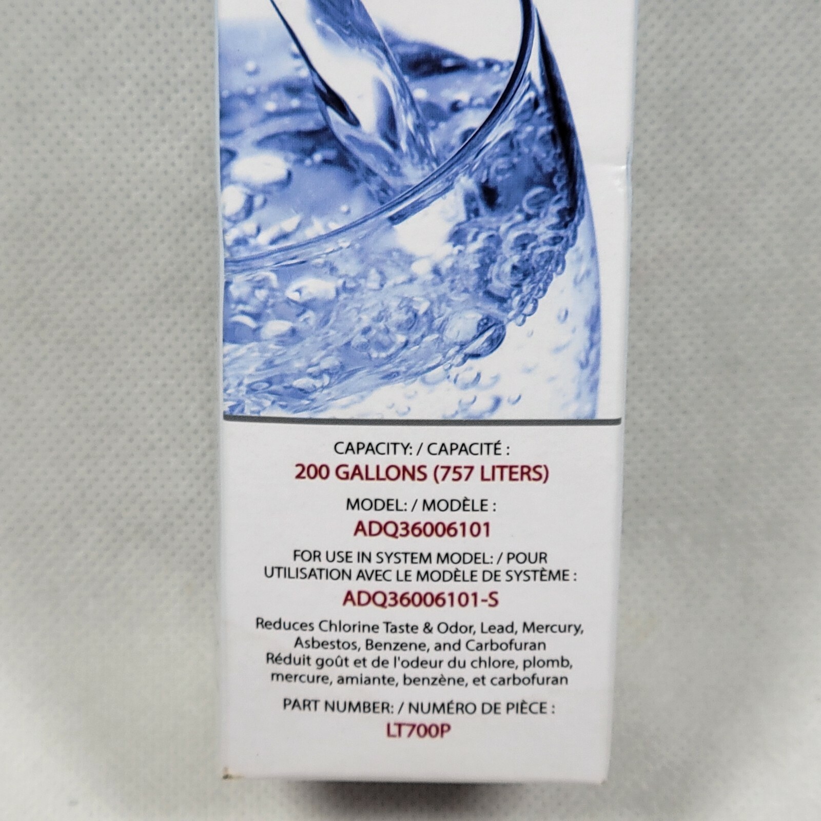 OEM LG Refrigerator Ice & Water Filter Model ADQ 36006101S P/N