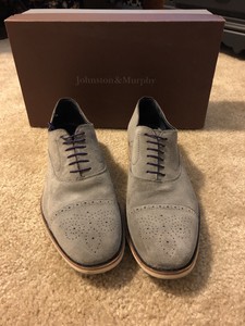 johnston and murphy grey suede