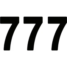 Factory Effex Mini Pro Number 7 - Black - 4" | 04-2577