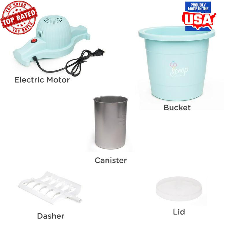 4-Quart Ice Cream Machine Gelato Sorbet Maker Customizable Portable Easy Clean