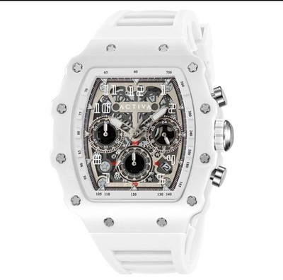 Activa Circuit X Invicta 44.3mm Skeleton Dial PC Case Material White Watch NEW