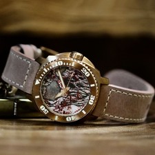 Cobra Calibre 200M Miyota 9015 Automatic Bronze Dive custom skull dial lumed dar