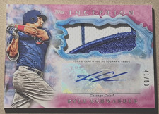 2017 Topps Inception Magenta Patch Autographed Relic Kyle Schwarber # 41/50.