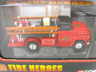 2002 Corgi Fire Heroes 1:50 GMC Fire Pumper die-cast fire truck