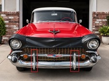 57 Chevy Accessory Front Bumper Guards With Mounting Hardware 1957 Chevrolet N