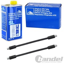 2x ATE BREMSSCHLAUCH VORNE + 1L DOT 4 passend für AUDI A4 A6 SUPERB VW PASSAT 3B