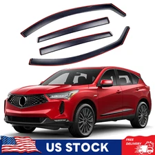 In-channel Rain Guards Window Visor Shade Vent Deflector For Acura RDX 2019-2024