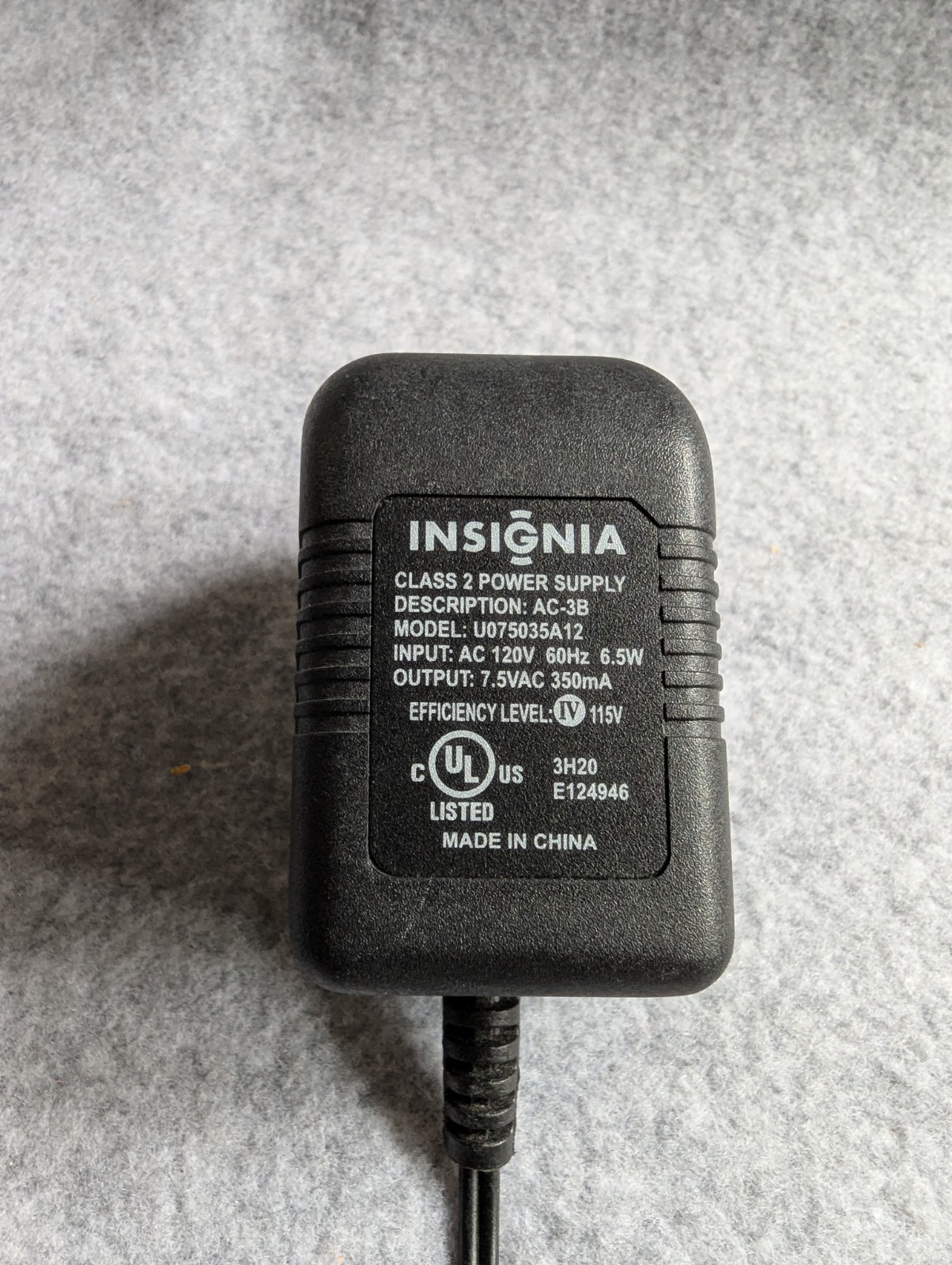 Ac-3b Power Supply U075035a12 7.5v 350ma