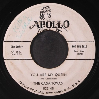 CASANOVAS: you are my queen / good lookin' baby APOLLO 7'' Single 45 RPM