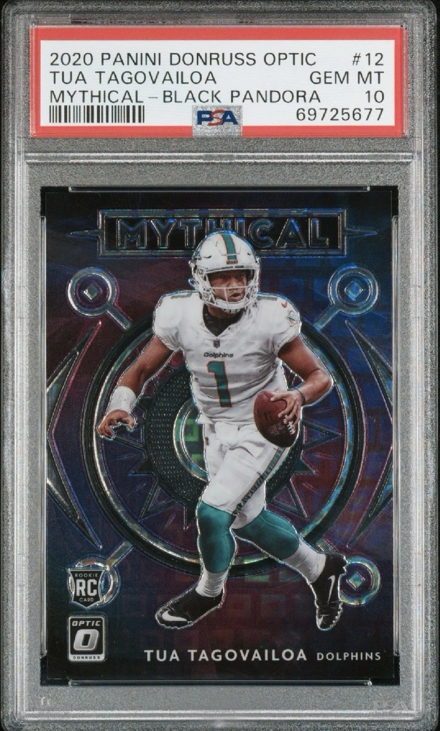 Tua Tagovailoa Panini Donruss Optic Mythical #12 Black Pandora