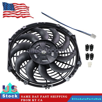 #ad Giant Electric Motor Cooling Fan for Electric Car Engine Radiators 12quot; 180W 12V $68.99