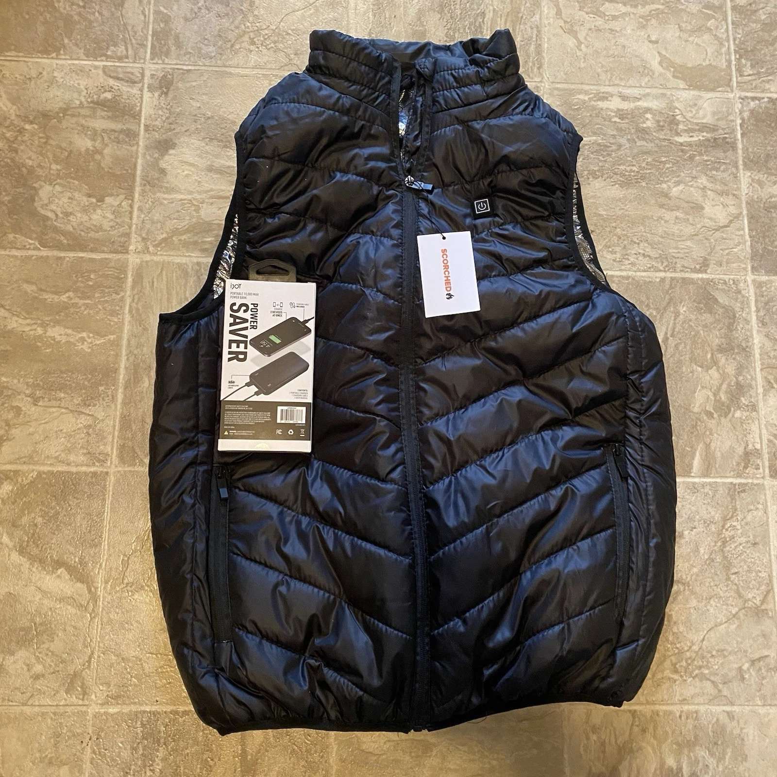 New Unisex Scorched Lightweight Heated Vest Black See Measurements* XL w/battery