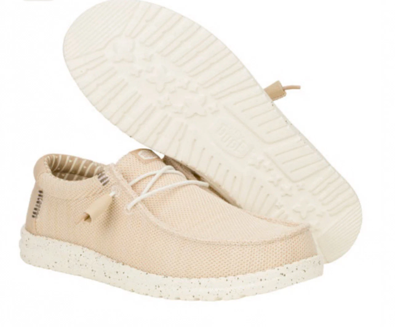 Hey Dude Wally Stretch Sox Irish cream egret Men's Sz 9 41898-OLZ $60 NWT