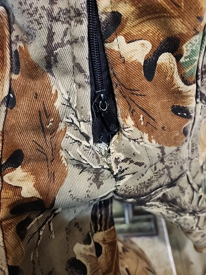 Mono con tirantes vintage juvenil mediano 10-12 caza camuflaje aislado caza ¡Leer! Foto 3 de 4