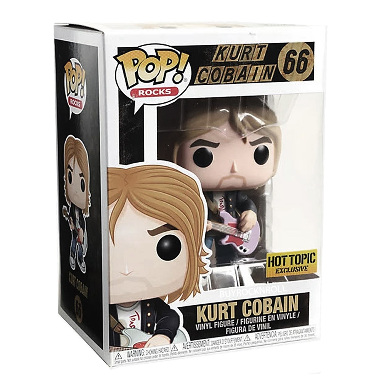 New Nirvana Funko Pop Rocks Kurt Cobain MTV Loud Live Figure Hot