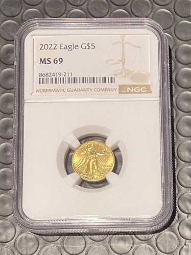 2022 Eagle G$5 💥 1/10 oz Gold 💥 American Eagle - NGC MS 69