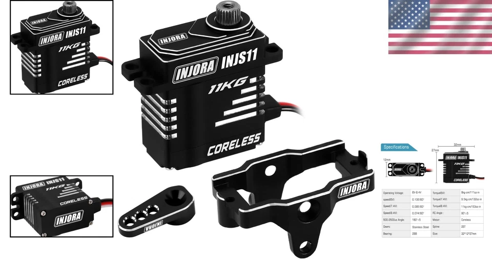 Durable Water-Resistant High Torque Micro Servo for RC Crawlers - Black Finish - Image 2 of 4