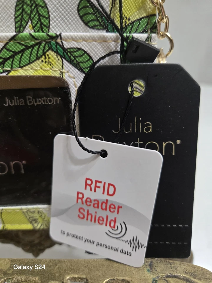 FUNDA PARA MONEDAS JULIA BUXTON SLOT EN LA IMPRESIÓN "LEMON SQUEEZE" CON BILLETERA RFID/... Foto 3 de 4