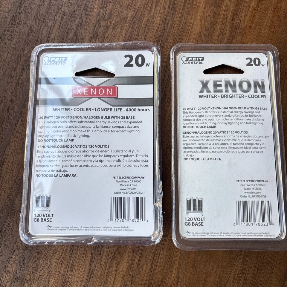 Feit Electric / 20 vatios - Bombillas de xenón / Base G8 - Paquete de 2 + 1 - 3 en total Foto 2 de 2