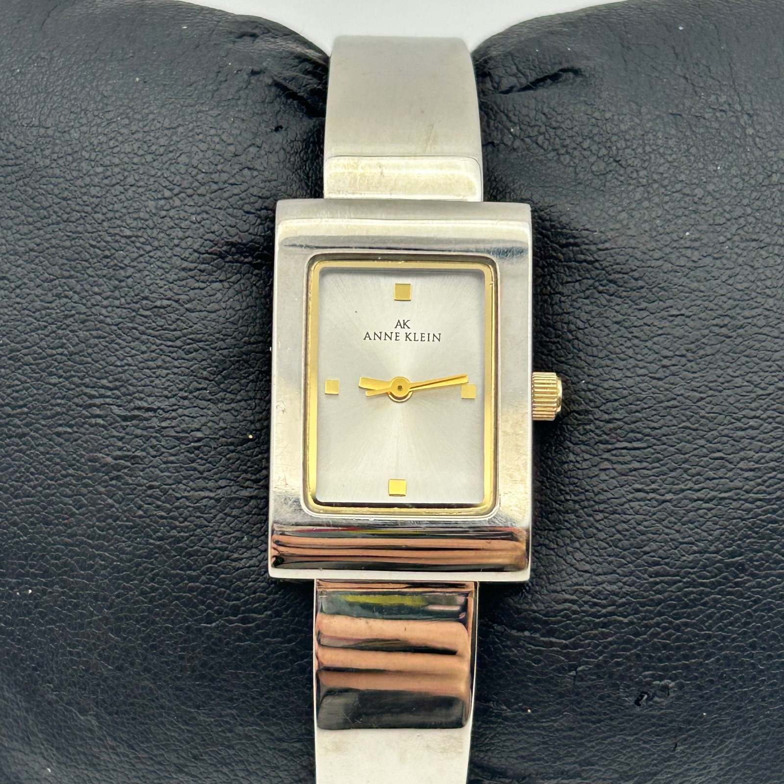 Anne Klein Two-tone Rectangular Stainless Steel A… - image 1