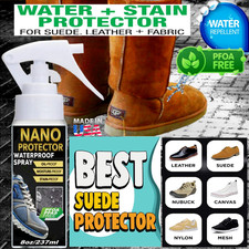 SHOE WATER REPELLENT SPRAY SUEDE LEATHER UGG NUBUCK FABRIC STAIN DIRT PROTECTION