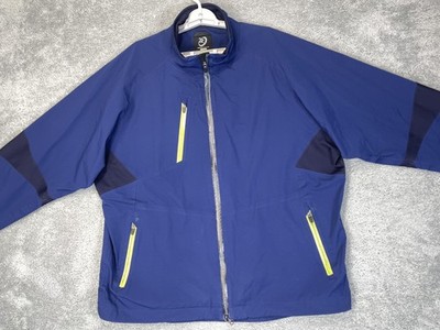 Zero Restriction Tour Series Jacket Mens XL Blue Full Zip Golf Rain Windbreaker