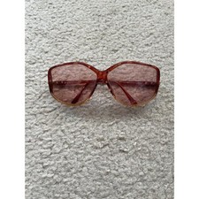 Vtg 80s Christian Dior oversized sunglasses bronze red retro mod Optyl Germany