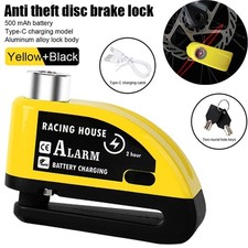 110dB Security Alarm Lock Rechargeable Waterproof Disc Lock for Motorcycle