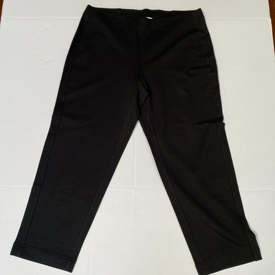 NEW J. Jill Pure Jill Slim Leg Pull On Cropped Women's Black Pants Size S
