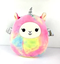 Squishmallows 2019 Tie Dye Lucy-May The Rainbow Llamacorn 8"