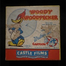 Castle Films Woody Woodpecker 8mm Cartoon Silent Film Reel Vintage Animation