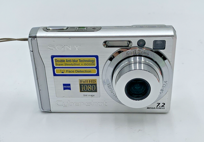 Sony Cyber-shot DSC-W80 7.2MP Digital Camera - Silver for sale