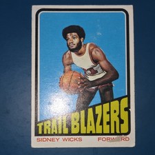 Topps 1972-73 Sidney Wicks #20 Portland Trail Blazers NBA Rookie Basketball Card. rookie card picture