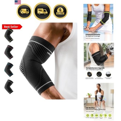 Elbow Compression Sleeve 2 Pack, High Elastic Elbow Brace for Tendonitis and ...