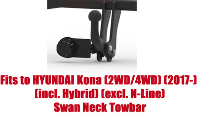 Tow Bar For Hyundai Kona (2017-) & 13 Pin Bypass Relay Kit - H265