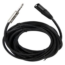 25ft XLR 3-Pin Male Cable to 6.35mm 1/4" Stereo Mono Shielded Audio Cable Cord