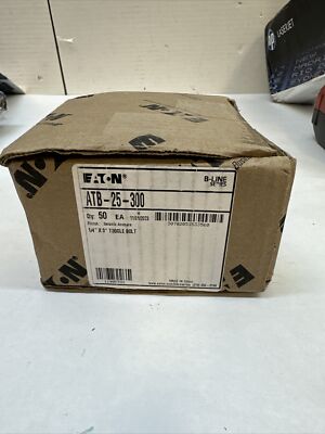 Cooper B-Line ATB-25-300 1/4'' x 3'' Toggle Bolt Qty 50