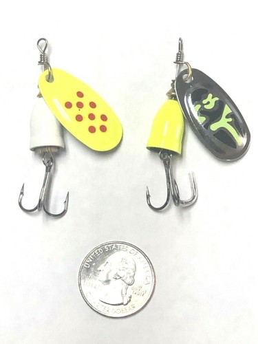 4 New, Blue Fox- Style, Spinners, 1/4 ounce great for Trout,& Bass - Picture 3 of 11
