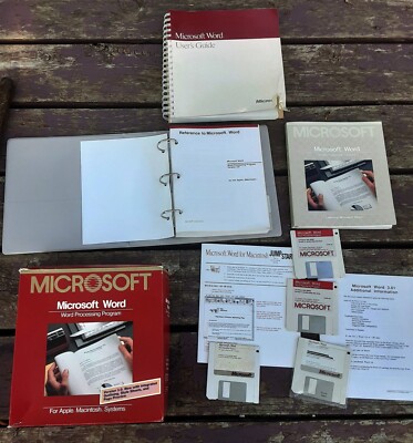 Vintage 1987 Microsoft Word 3.0 & 1988 4.0 For the Macintosh - 3.5'' 800k Disks