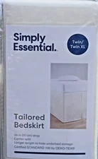 Simply Essential Twin Tailored Bedskirt 36in Drop - Coconut Milk 39" X 81in