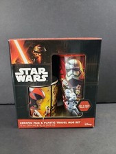Star Wars The Force Awakens Plastic Travel Mug and Ceramic Coffee Mug Boxed Set