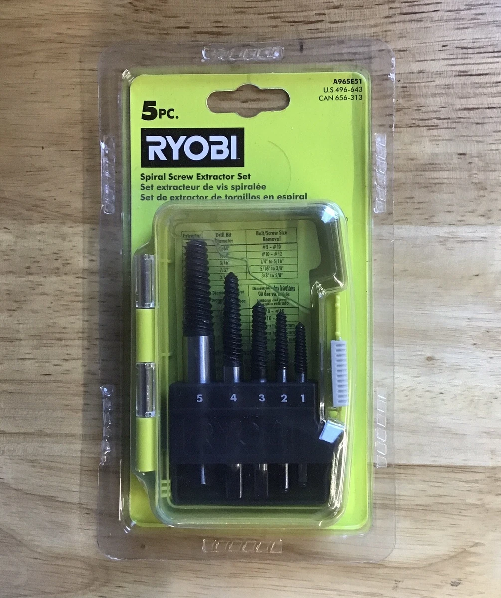 RYOBI Spiral Screw Extractor Set (5Piece) A96SE51 The Home