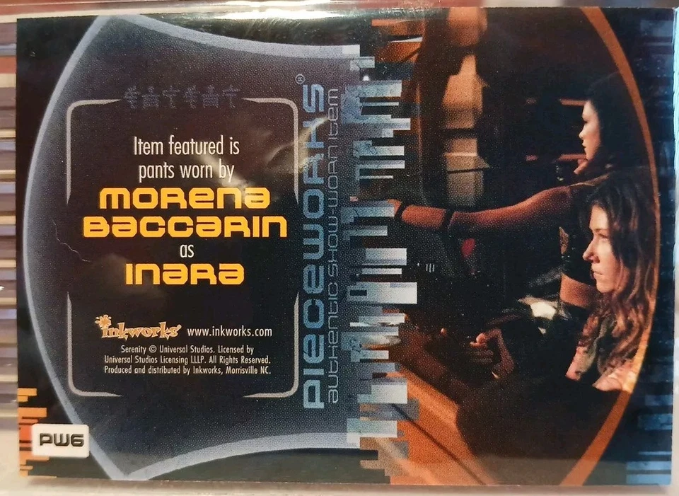 Serenity Inara Pieceworks Card Morena Baccarin PW6 Pants 2005 NM *Deadpool!* - Image 2 of 2