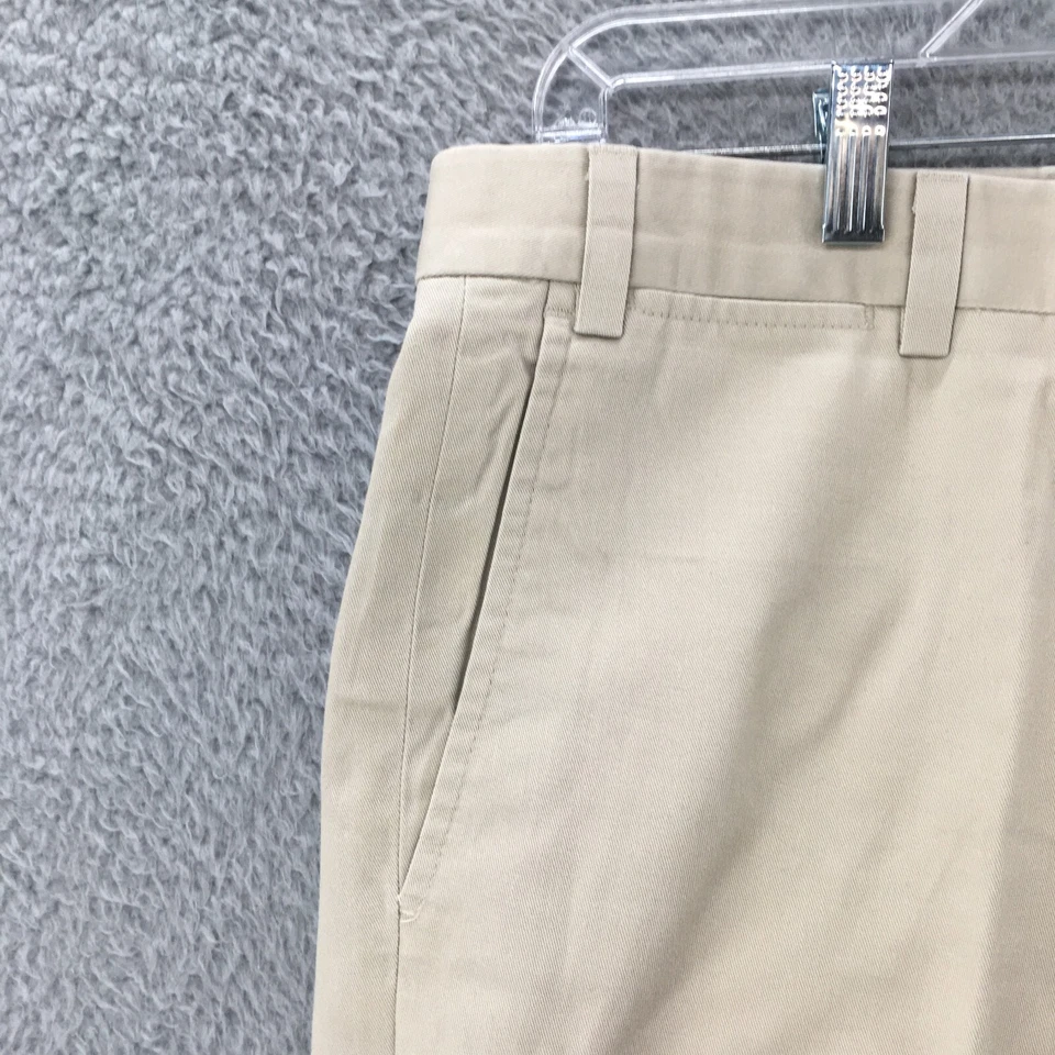 Eddie Bauer Trouser Dress Pants Mens T36 (Actual 38x35) Beige Relaxed Fit Zip - Image 3 of 4